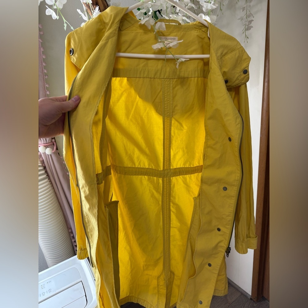 Eileen Fisher Women's Mustard Trench Coat 🌞 - Picture 8 of 9
